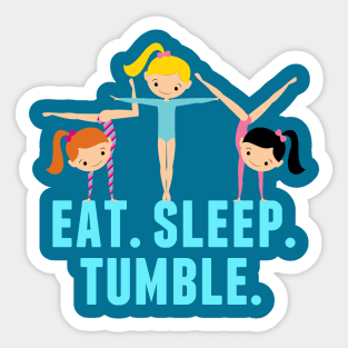 Gymnastics Girl Eat Sleep Tumble Sticker